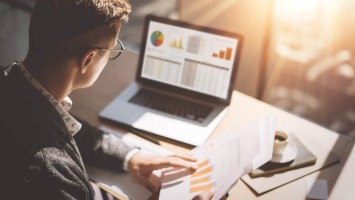 Man doing finances